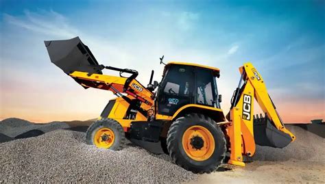 Thematic photo of a JCB loader with a clearly visible side mirror