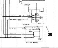 schemat elektryczny rozrusznika i cewki gaszenia JCB JS130