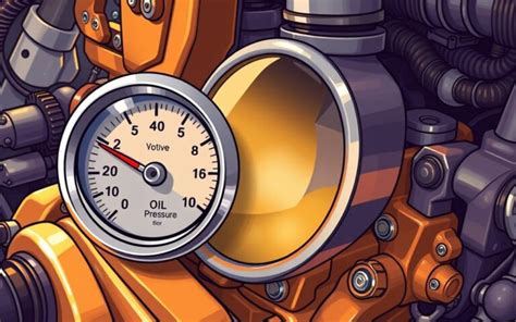 infografika przedstawiająca prawidłowe i nieprawidłowe ciśnienie oleju w silniku Ursus C-360