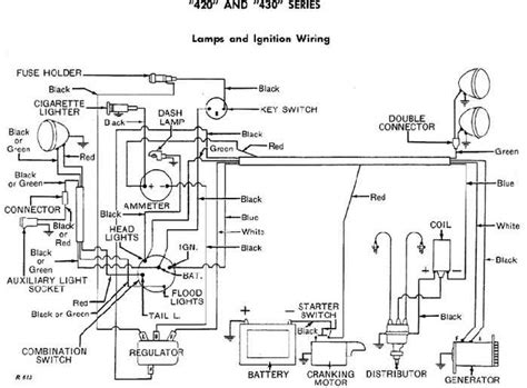 Diagram of a tractor electrical system