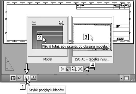 Szkic roboczy przedstawiający arkusz A3 narysowany na obszarze roboczym AutoCAD