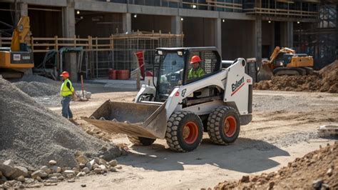 Thematic photo of a Bobcat skid-steer loader working on a construction site