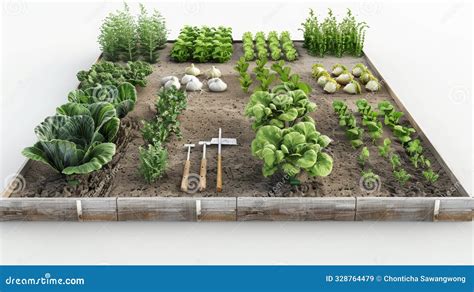 Thematic photo of a well-maintained garden with various tools.