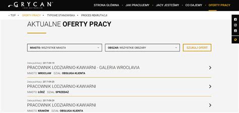 Wyszukiwarka ofert pracy na ekranie komputera