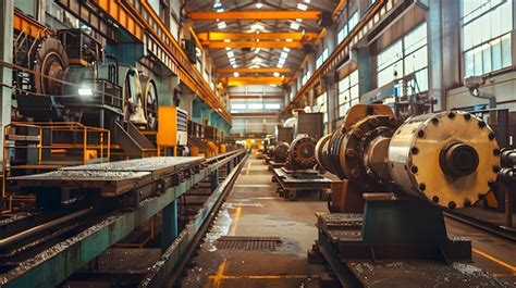 Photo of a modern workshop for heavy machinery repair