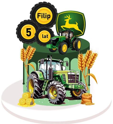 Zestaw nowych naklejek na traktor John Deere