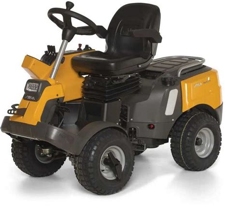 Thematic photo of a Stiga Park Pro 900 AWX 4WD tractor with a cabin