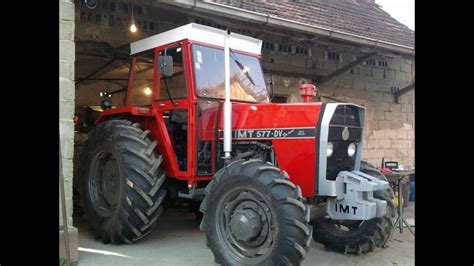 Thematic photo of an IMT 577 tractor working