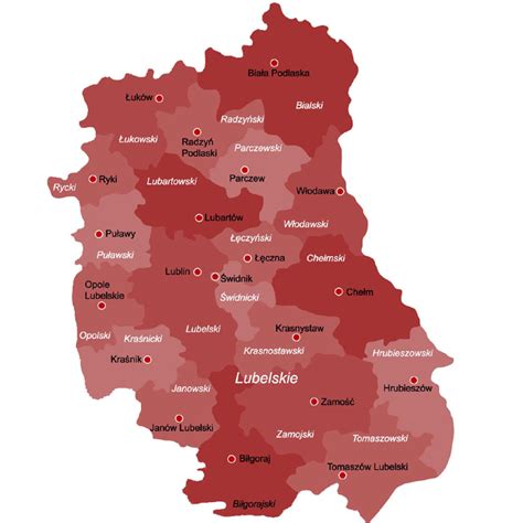 Mapa miejscowości Nadrybie w województwie lubelskim