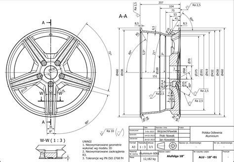 schemat techniczny felgi 24-calowej