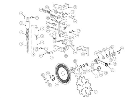 Technical drawing or diagram of the Kverneland Auto-reset spring system