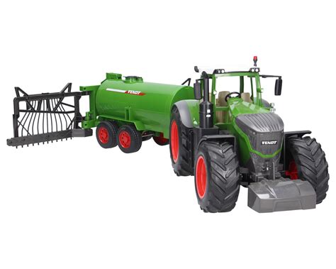 Traktor z podłączonym wozem asenizacyjnym zabawka