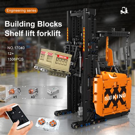 zdjęcie złożonego modelu wózka widłowego Mould King 17040