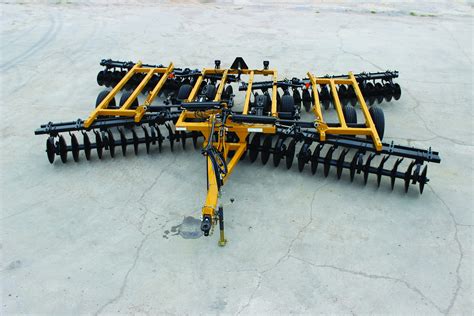 Photo of a hydraulic folding disc harrow
