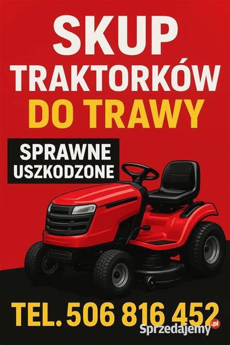 Schemat porównujący szerokość koszenia różnych modeli traktorków