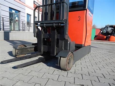 Infografika przedstawiająca ewolucję wózków widłowych typu Reach Truck