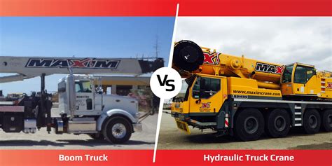 Comparison infographic: HDS vs. Self-propelled crane, showing construction and typical lifting range