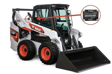 Photo of a Bobcat serial number plate location
