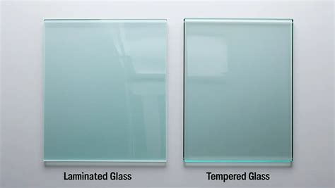 Infographic comparing laminated and tempered glass properties for vehicle use
