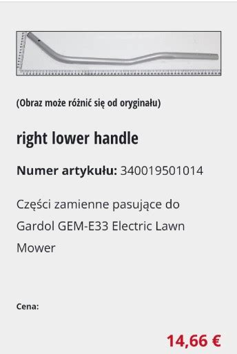 Zdjęcie ergonomicznego uchwytu i konsoli sterowania kosiarki