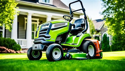 Infographic showing different types of Husqvarna lawn tractors (rider, traditional, zero-turn)