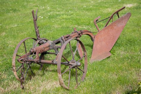 Historical photo of an old Unia plow or cultivator