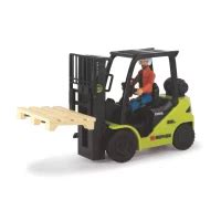 Zabawkowy wózek widłowy Dickie Playlife Clark Forklift z akcesoriami i ruchomą figurką