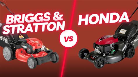 Comparison infographic of different types of lawn mower engines (e.g., Briggs & Stratton vs. Honda)