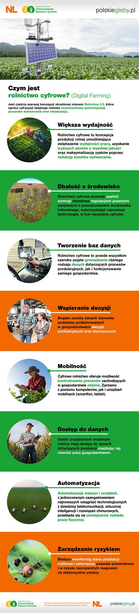 Infografika: Usługi wspierające rolnictwo - od finansowania do serwisu maszyn