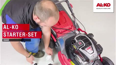 Infographic showing 3-in-1 function of AL-KO lawnmower