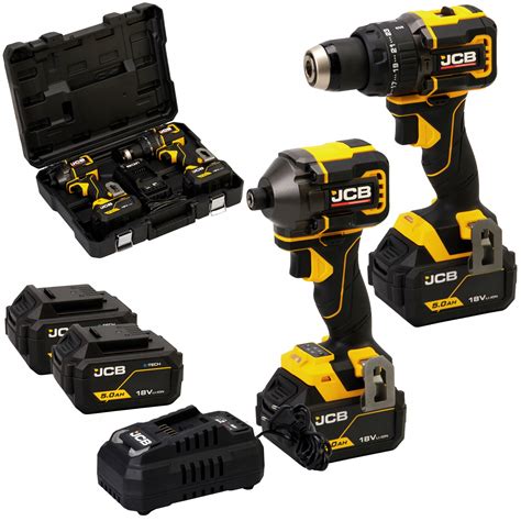 Zdjecie logo JCB i różnych elektronarzędzi tej marki