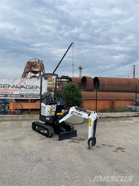 schemat minikoparki Bobcat E10z z wymiarami
