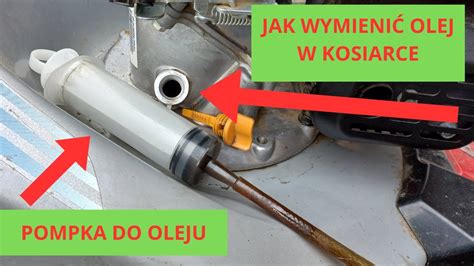 schemat kontroli poziomu oleju w kosiarce