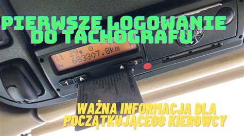 Zdjęcie cyfrowego tachografu z widocznymi symbolami czynności