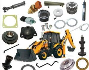 Infographic showing common JCB parts available for repair/replacement.