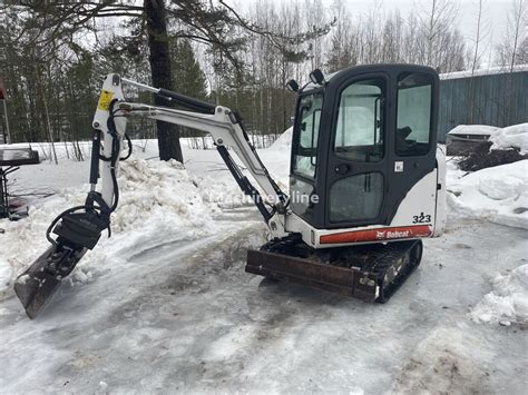 Thematic photo of a Bobcat 323 mini excavator working on a construction site