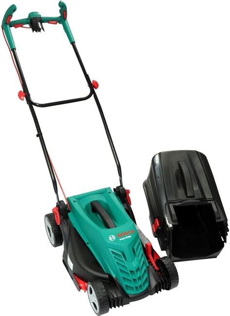Thematic photo of Bosch Rotak 370ER electric lawnmower in a garden