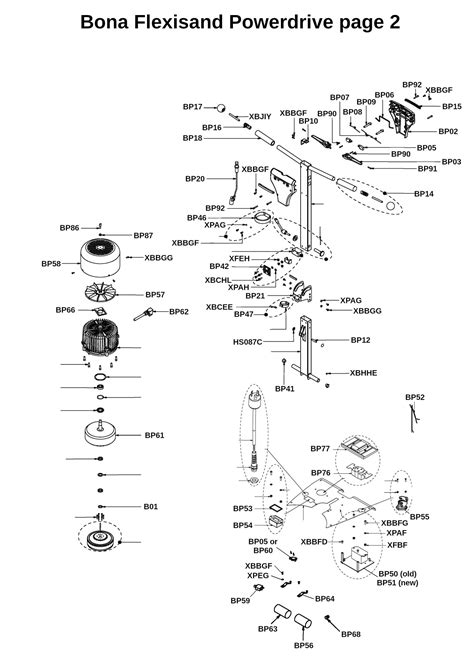 Diagram illustrating Bosch Powerdrive motor mechanism with a V-belt drive