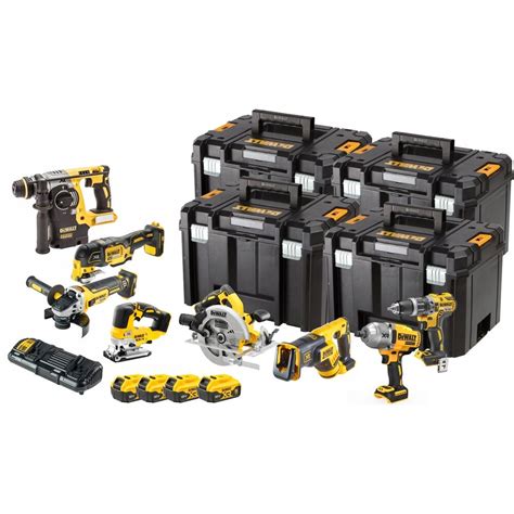 Zestaw narzędzi akumulatorowych JCB Professional 18V w warsztacie