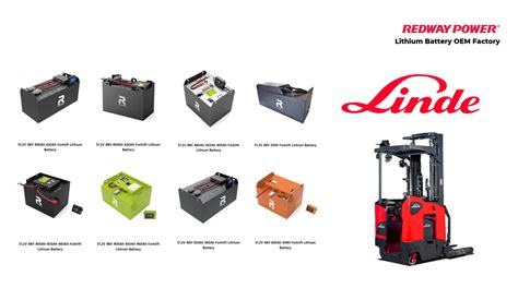 Detailed diagram of a Linde E35 battery compartment showing cells, terminals, and connectors, highlighting modularity for different battery types.