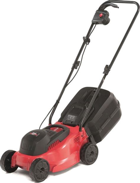 Kosiarka elektryczna MTD SMART 32 E na tle zielonego trawnika