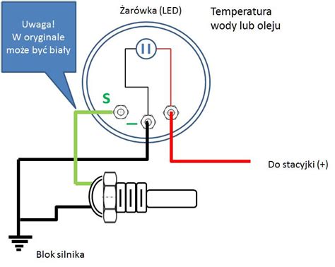 Schemat lokalizacji czujnika temperatury oleju na chłodnicy JCB
