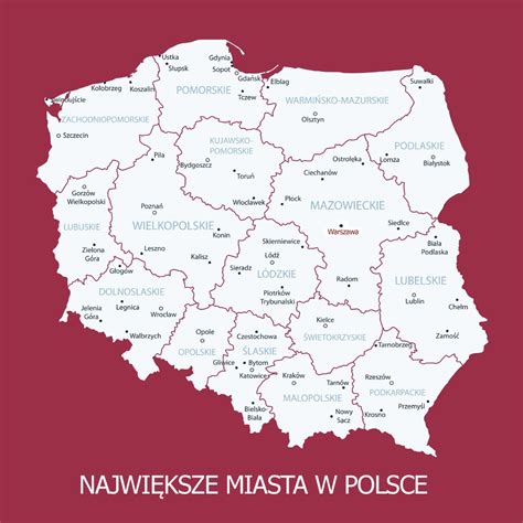 mapa Polski z zaznaczonymi miastami, gdzie dostępne są oferty kosiarek MTD