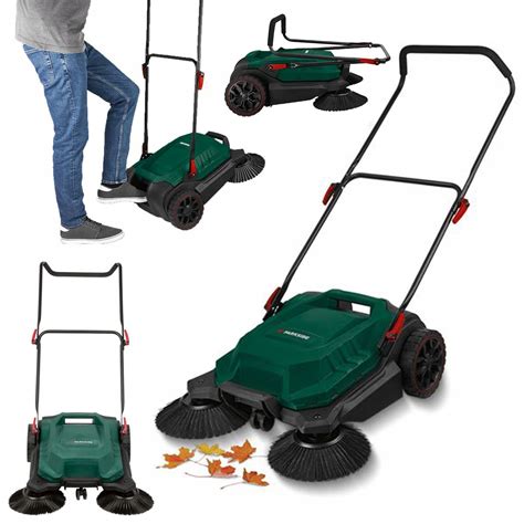 Zdjęcie porównujące dwie zamiatarki: ręczną i elektryczną