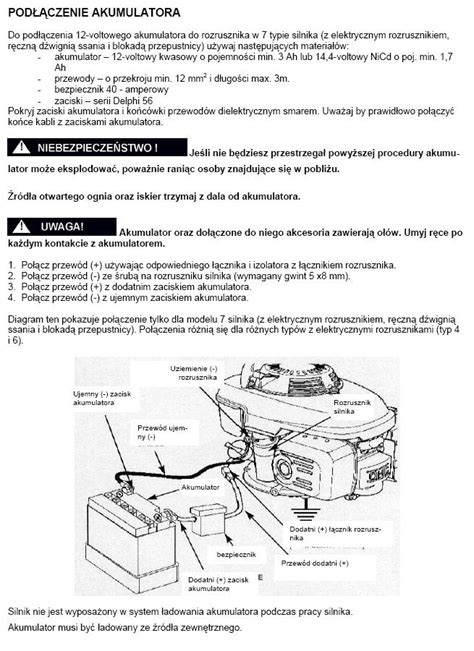 infografika: diagnostyka rozrusznika elektrycznego kosiarki