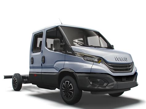 Ilustracja przedstawiająca różne modele Iveco Daily w ruchu drogowym