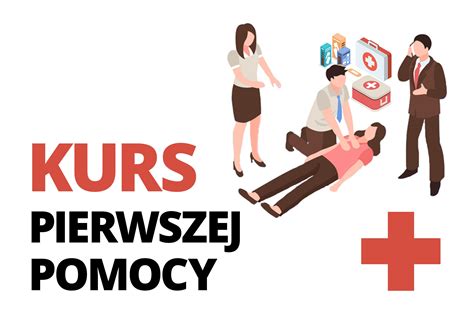 Ilustracja: Scena udzielania pierwszej pomocy poszkodowanemu, z naciskiem na szkolenie