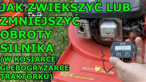 infografika przedstawiająca działanie odśrodkowego regulatora obrotów w kosiarce