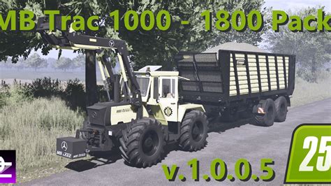 Schemat porównujący wymiary ciągnika rolniczego Mercedes-Benz Trac 1800 z samochodem osobowym Mercedes-Benz C 180