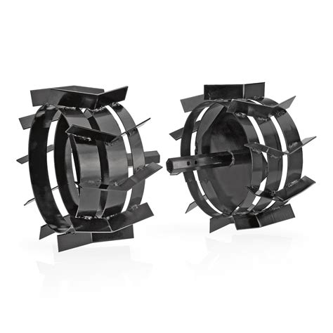 Photo of metal wheels with spurs for a tiller